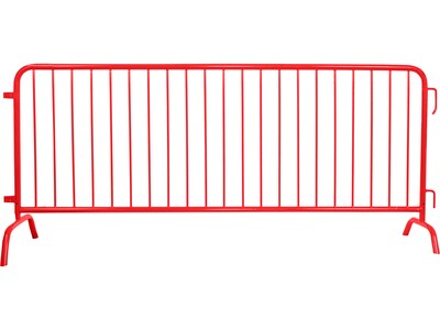 Queue Solutions CrowdMaster 100 Steel Crowd Control Barricade, Red (BAR8-BF-RD)