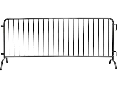 Queue Solutions CrowdMaster 100 Steel Crowd Control Barricade, Black (BAR8-BF-BK)