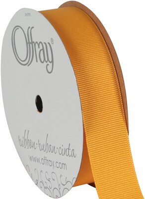 Grosgrain Ribbon 7/8X20yd-Yellow Gold