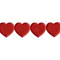 Jumbo Satin Cutouts 1-1/2X10yd-Red Hearts