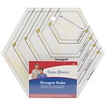 Fons & Porter Hexagon Ruler-2 To 6 & 1 To 3