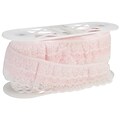3 Tier Lace 2-1/2X10yd-White & Pink