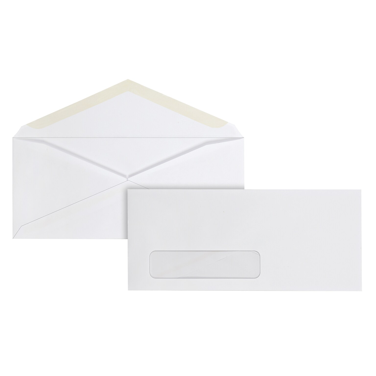 Quill Brand® 500/Box Gummed #10 Window Envelope, 4-1/8 x 9-1/2, White Wove (69711 / 70719)