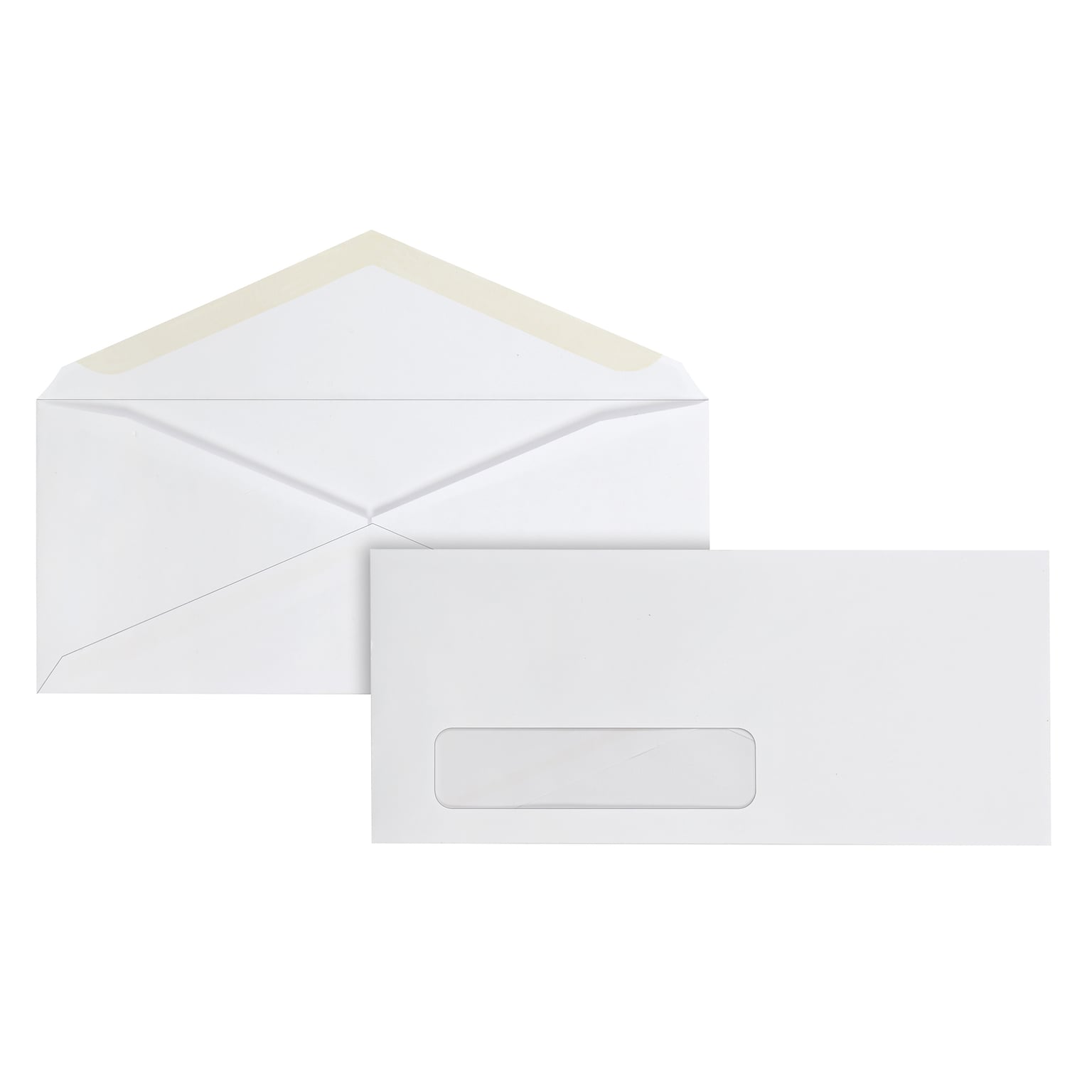 Quill Brand Gummed #10 Window Envelope, 4-1/8 x 9-1/2, White Wove, 500/Box (69711 / 70719)