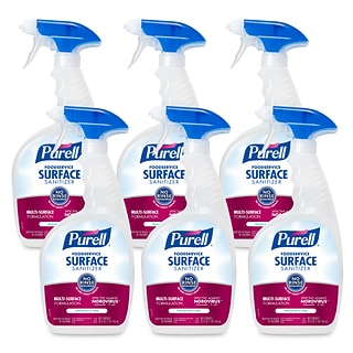 PURELL Foodservice Surface Sanitizer Spray, Fragrance Free, 32 fl oz Capped Spray Bottle with 2 Trig