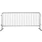 Queue Solutions CrowdMaster 98.4" Steel Crowd Control Barricade, Galvanized (BAR8-FF-GD)