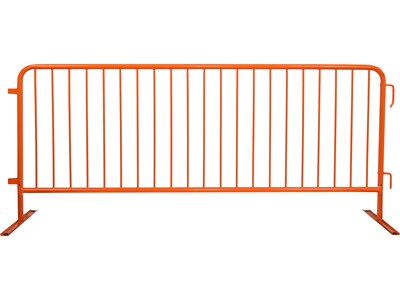 Queue Solutions CrowdMaster 98.4 Steel Crowd Control Barricade, Orange (BAR-FF-OR)