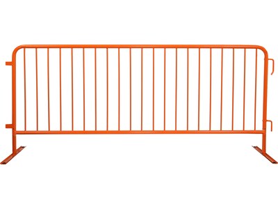 Queue Solutions CrowdMaster 98.4 Steel Crowd Control Barricade, Orange (BAR-FF-OR)