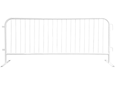 Queue Solutions CrowdMaster 98.4 Steel Crowd Control Barricade, White (BAR-FF-WH)