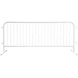 Queue Solutions CrowdMaster 98.4 Steel Crowd Control Barricade, White (BAR-FF-WH)