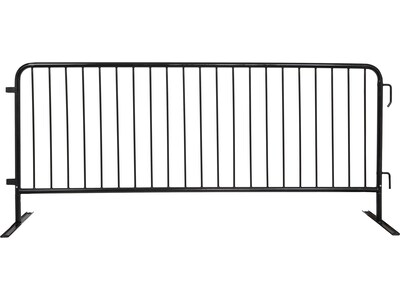 Queue Solutions CrowdMaster 98.4 Steel Crowd Control Barricade, Black (BAR-FF-BK)