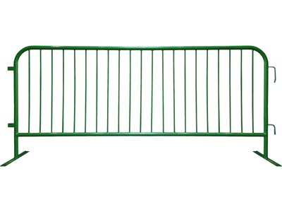 Queue Solutions CrowdMaster 98.4 Steel Crowd Control Barricade, Green (BAR-FF-GN)