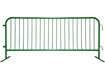 Queue Solutions CrowdMaster 98.4 Steel Crowd Control Barricade, Green (BAR-FF-GN)