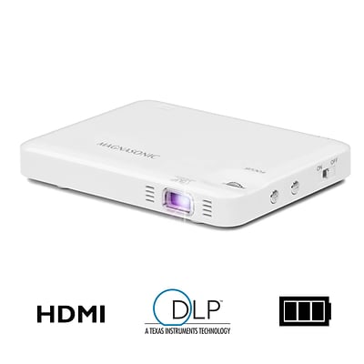 Magnasonic LED Pocket Pico Video Projector (Handheld) (PP60W) DLP, White