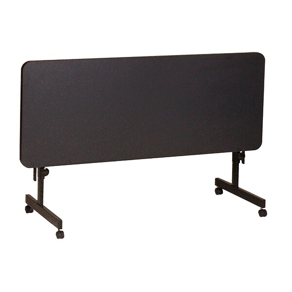 Correll 24W x 72L Laminate Top Adjustable Training Table Black Granite (FT2472-07)