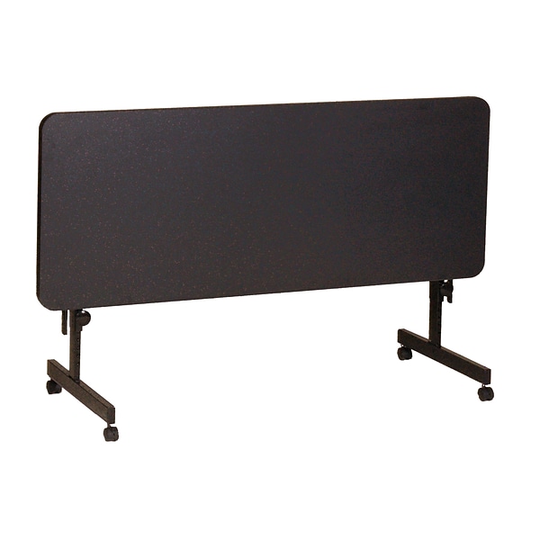 Correll 24W x 48L Laminate Top Adjustable Training Table Black Granite (FT2448-07)