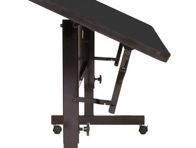 Correll 24"W x 72"L Laminate Top Adjustable Training Table Black Granite (FT2472-07)