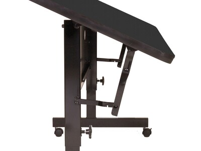 Correll 24"W x 60"L Laminate Top Adjustable Training Table Black Granite (FT2460-07)