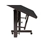 Correll 24"W x 72"L Laminate Top Adjustable Training Table Black Granite (FT2472-07)
