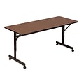 Correll 24W x 60L Melamine Top Adjustable Training Table Walnut (FT2460MA-01)