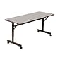 Correll 24"W x 60"L Melamine Top Adjustable Training Table Gray Granite (FT2460MA-15)