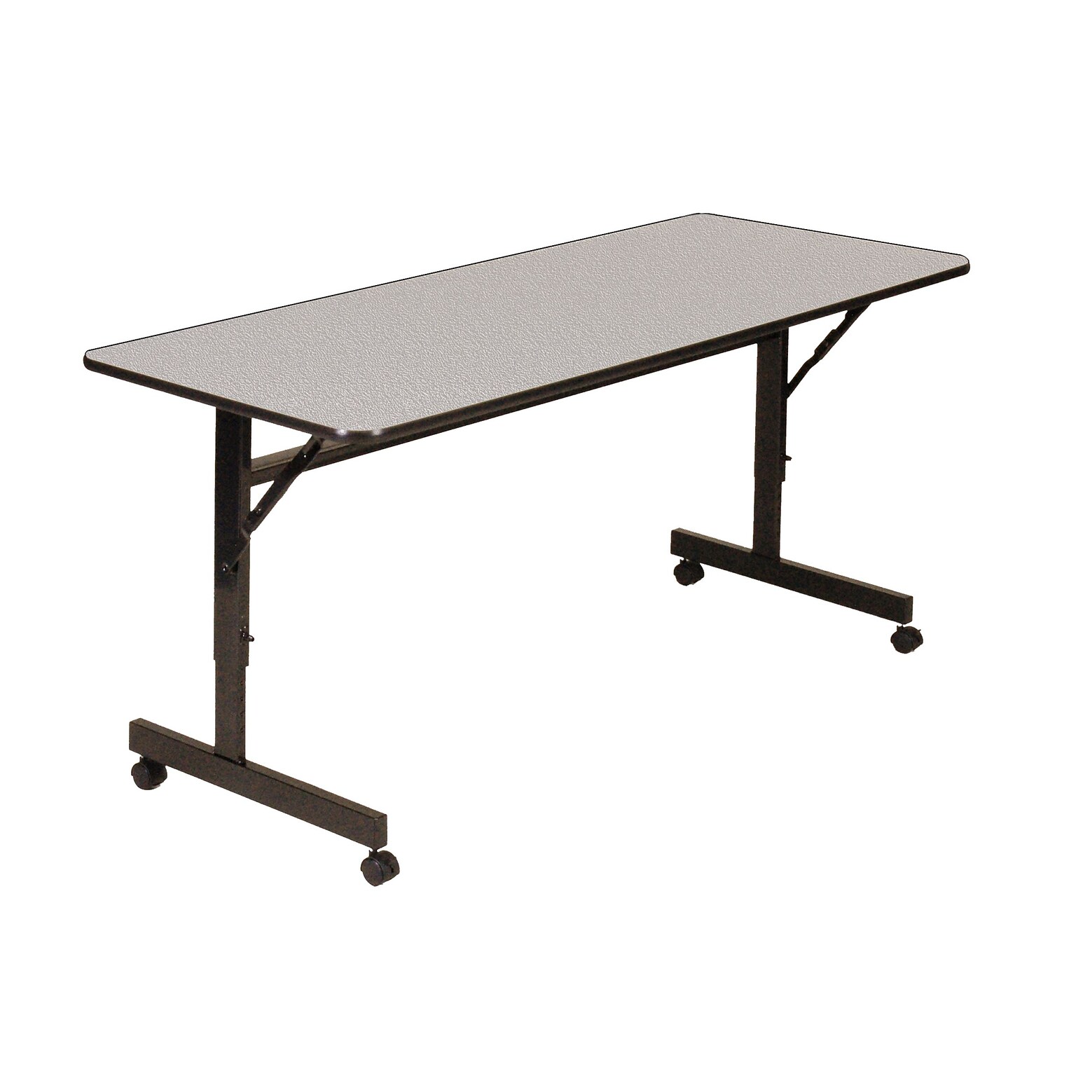 Correll 24W x 72L Melamine Top Adjustable Training Table Gray Granite (FT2472MA-15)