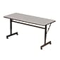 Correll 24"W x 72"L Melamine Top Adjustable Training Table Gray Granite (FT2472MA-15)