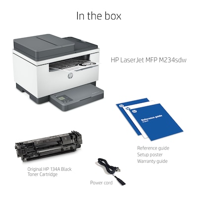 HP Printer MFP Printing Wireless Laser LaserJet M234sdw All-in-One Black/White (6GX01F#BGJ)