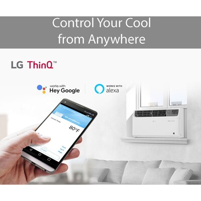 LG DUAL Inverter 14000 BTU Window Air Conditioner with Remote Control, White (LW1517IVSM)