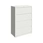 Hirsh HL10000 Series 4-Drawer Lateral File Cabinet, Locking, Letter/Legal, White, 36" (23702)