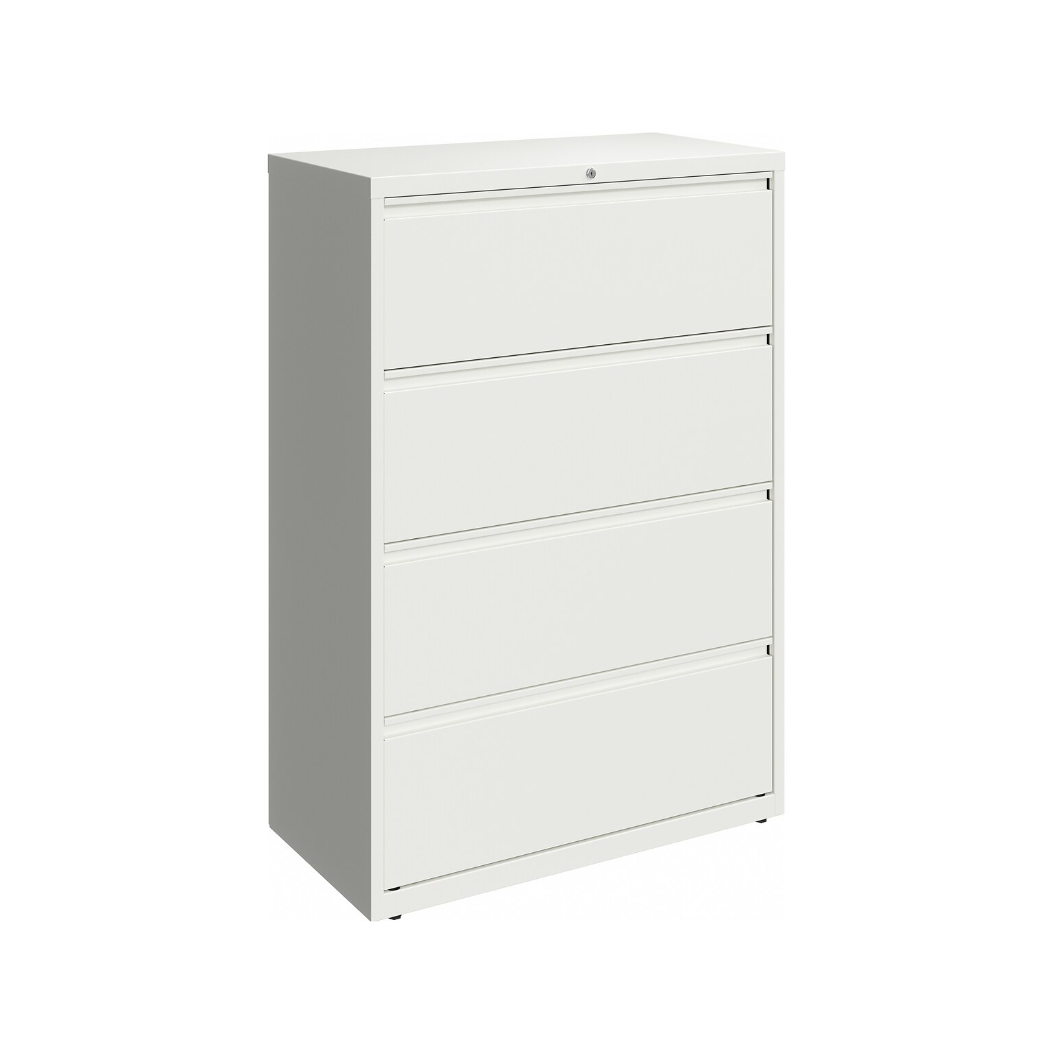 Hirsh HL10000 Series 4-Drawer Lateral File Cabinet, Locking, Letter/Legal, White, 36 (23702)