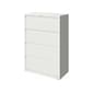 Hirsh HL10000 Series 4-Drawer Lateral File Cabinet, Locking, Letter/Legal, White, 36" (23702)