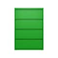 Hirsh HL10000 Series 4-Drawer Lateral File Cabinet, Locking, Letter/Legal, Screaming Green, 36 (242