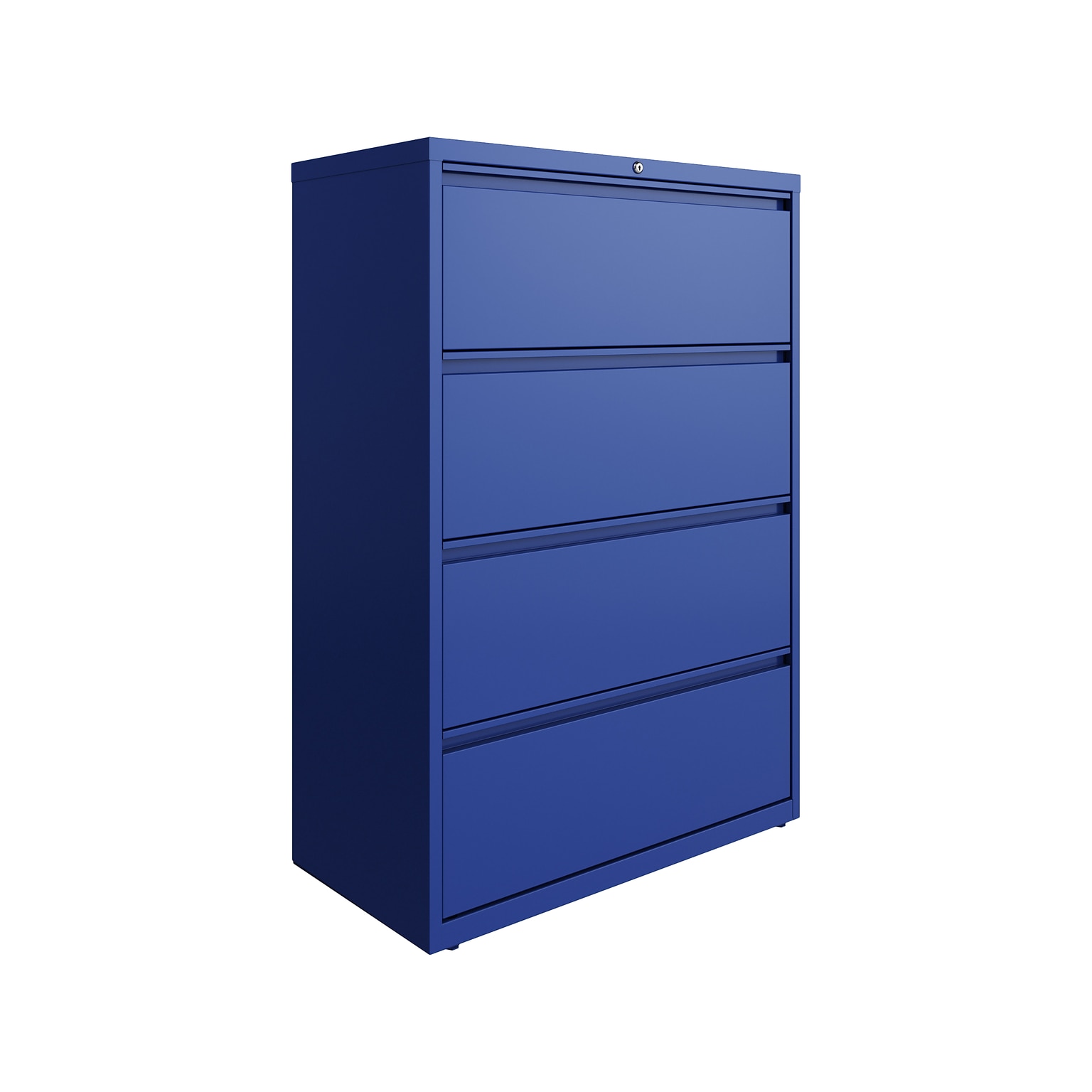 Hirsh HL10000 Series 4-Drawer Lateral File Cabinet, Locking, Letter/Legal, Classic Blue, 36 (24257)