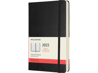 2022 Moleskine 5 x 8.25 Daily Planner, Classic, Black (855616)