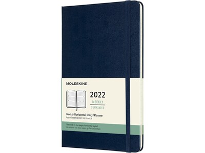 2022 Moleskine 5 x 8.25 Weekly Planner, Classic, Sapphire Blue (855807)