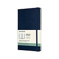 2022 Moleskine 5 x 8.25 Weekly Planner, Classic, Sapphire Blue (855807)