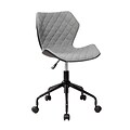Techni Mobili Deluxe Modern Office Armless Task Chair, Grey