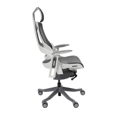 Techni Mobili Lux Ergonomic Mesh Swivel Executive Chair, Gray/Black (RTA-1818C-GRY)