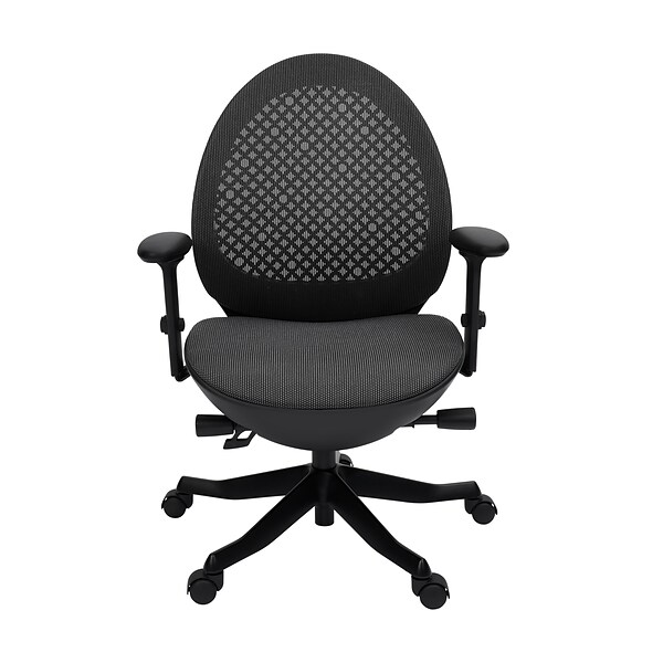 Techni Mobili Deco Lux Ergonomic Mesh Swivel Executive Chair, Black (RTA-1819C-BK)