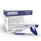 Ammex Professional Series Powder Free Nitrile Exam Gloves, Latex Free, Medium, Indigo, 100/Box, 10/C