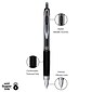 uniball 207 Retractable Gel Pens, Micro Point, 0.5mm, Black Ink, Dozen (61255)
