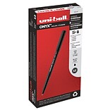 uni-ball ONYX Rollerball Pens, Fine Point, Black Ink, Dozen (60143)