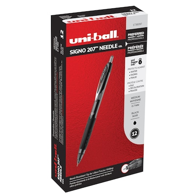 Refill for uni-ball Signo Gel 207 Medium Black Ink 2/Pack 70207PP
