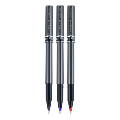uni-ball DELUXE Rollerball Pens, Micro Point, Red Ink, Dozen (60026)