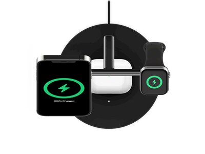 Belkin BOOST CHARGE PRO 3-in-1 Wireless Charger for iPhone 12, Black (WIZ009ttBK)