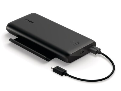 Belkin BOOST CHARGE USB Power Bank with Stand for Most Smartphones, 10000mAh, Black (BPZ002BTBK)