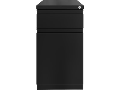 Hirsh 2-Drawer Mobile Vertical File Cabinet, Letter Size, Lockable, 27.75H x 15W x 19.88D, Black