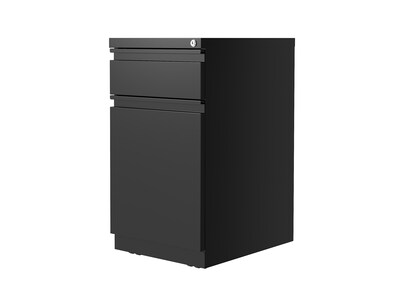 Hirsh 2-Drawer Mobile Vertical File Cabinet, Letter Size, Lockable, 27.75"H x 15"W x 19.88"D, Black (25032)
