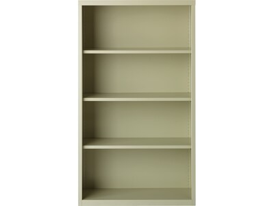 Hirsh HL8000 Series 60H 4-Shelf Bookcase with Adjustable Shelves, Putty Steel (21992)